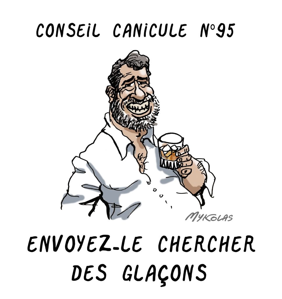 dessin presse humour législatives 2022 conseil canicule image drôle Christophe Castaner