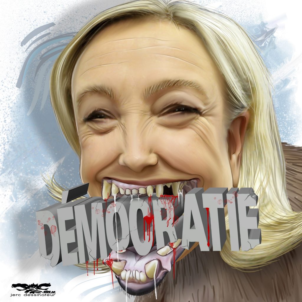 dessin presse humour législatives 2022 Marine Le Pen image drôle Rassemblement National