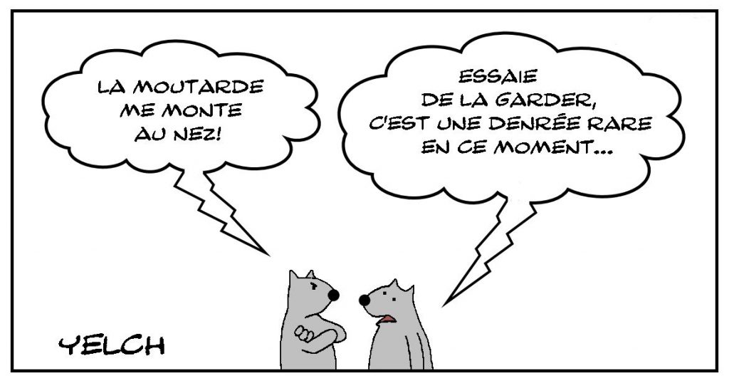 dessins humour expression moutarde nez image drôle denrée pénurie