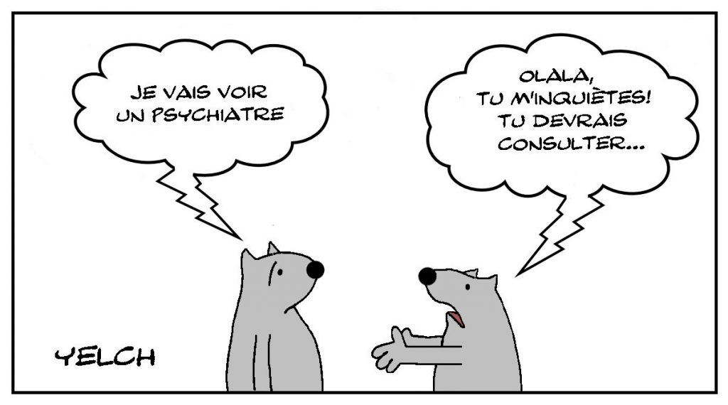 dessins humour santé mentale image drôle consultation psychiatre