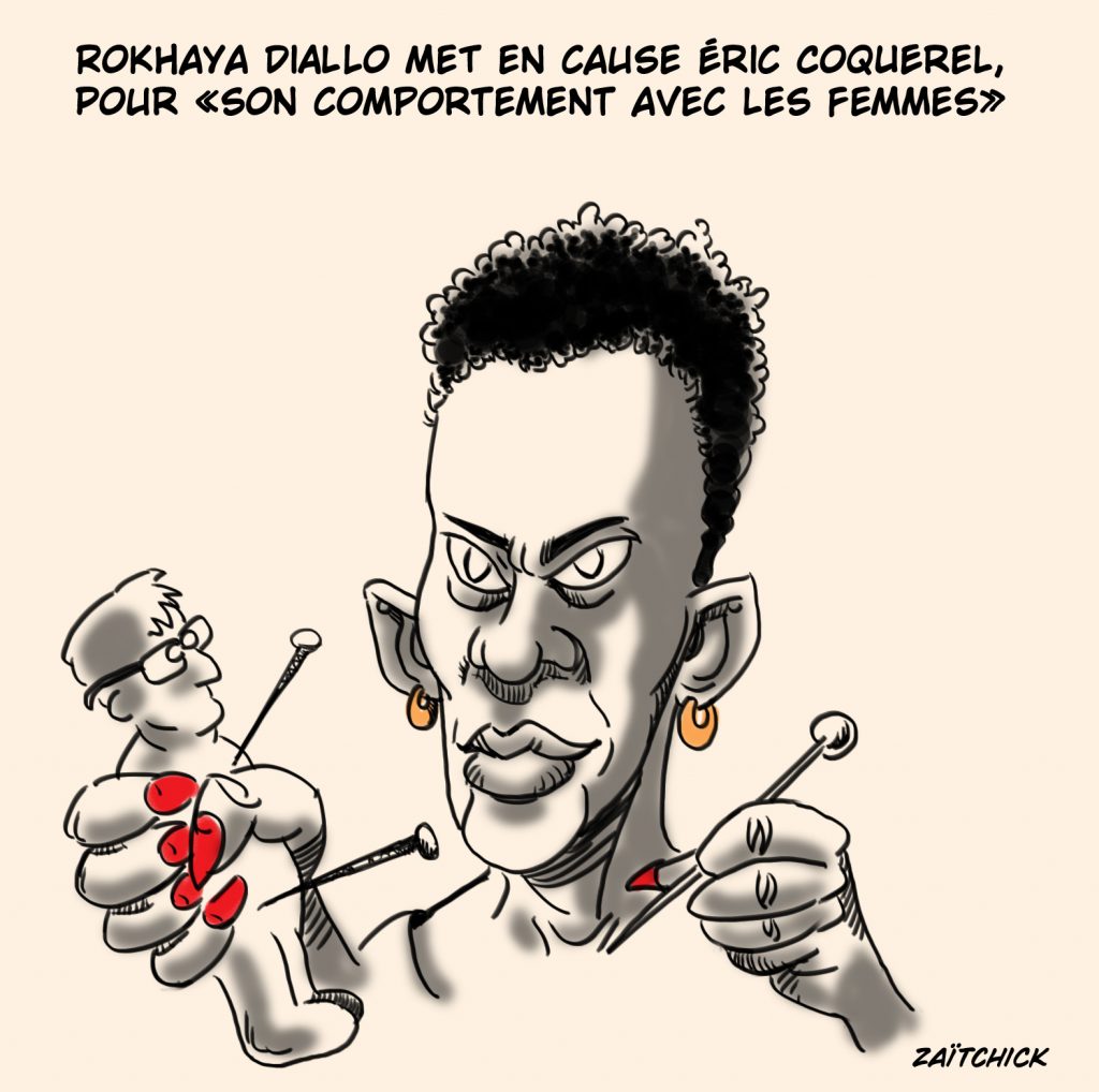 dessin presse humour Rokhaya Diallo image drôle Éric Coquerel