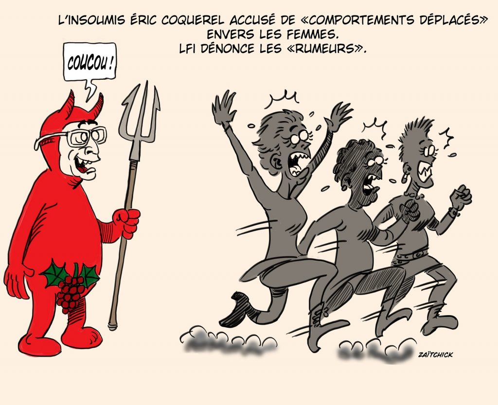 dessin presse humour Éric Coquerel image drôle comportements déplacés