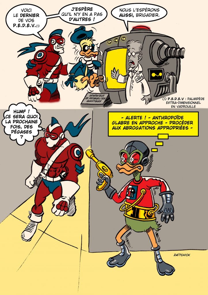 image drôle Le Brigadier physique quantique canard Cyberduck