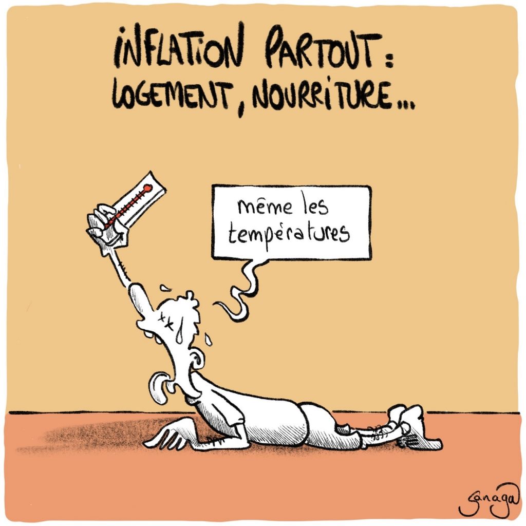 dessin presse humour inflation image drôle canicule