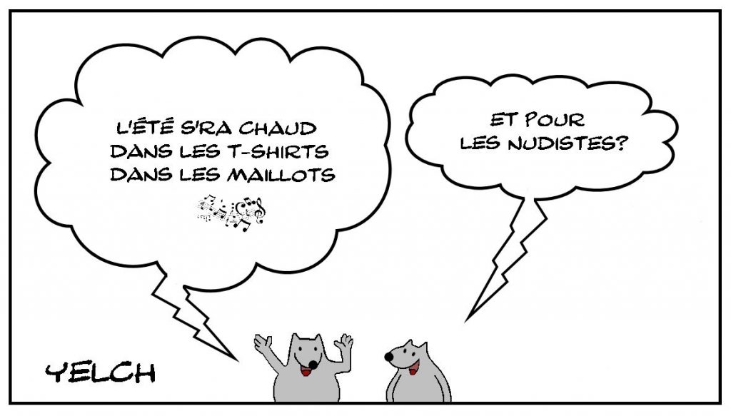 dessins humour été image drôle nudistes