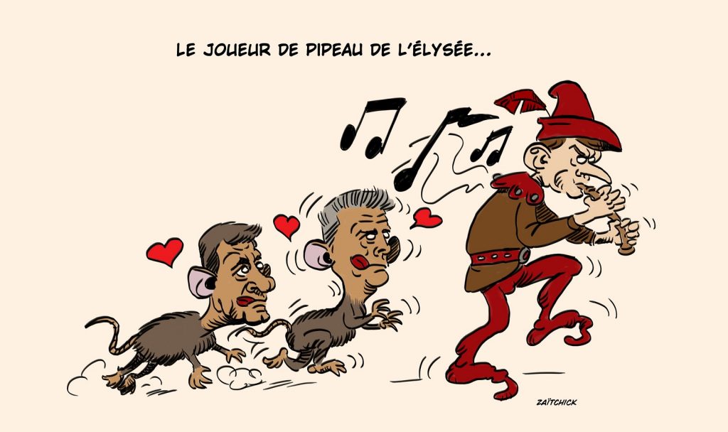 dessin presse humour gouvernement Macron image drôle coalition Yannick Jadot Fabien Roussel