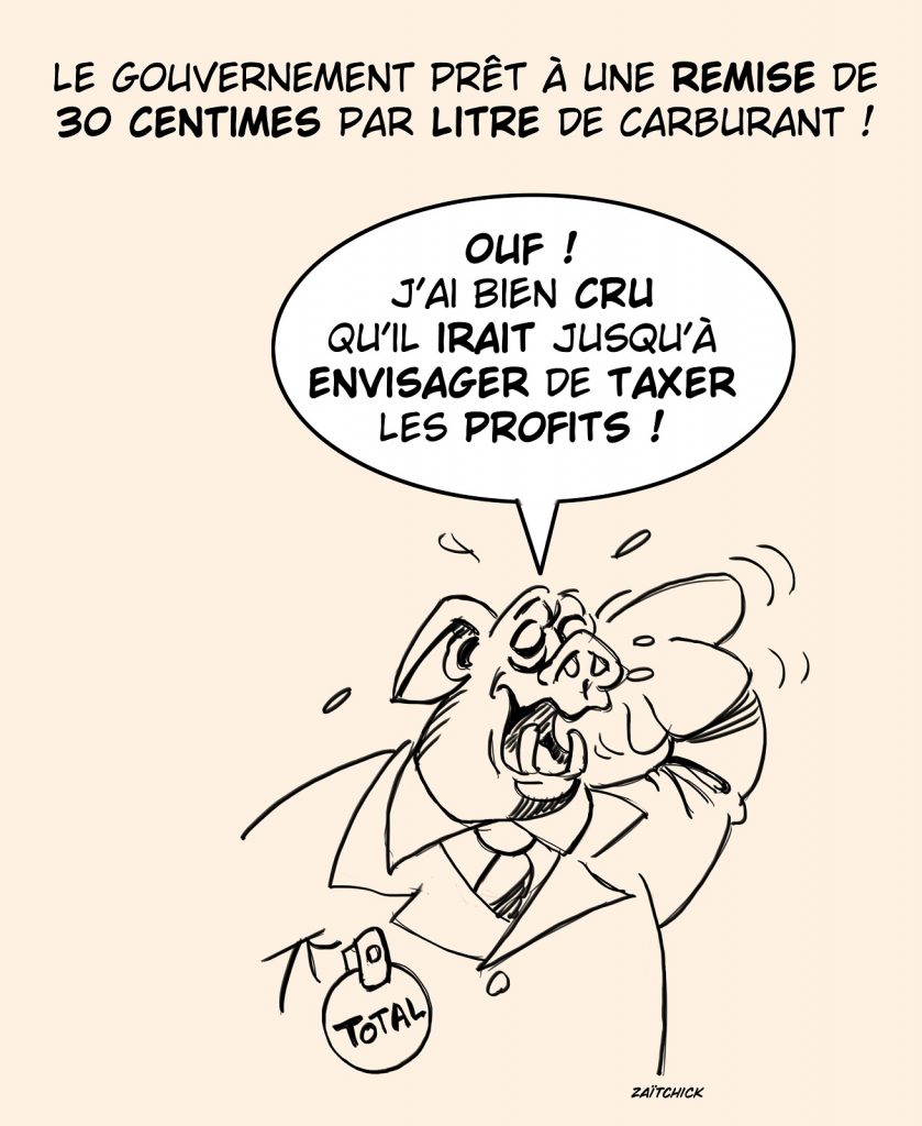 dessin presse humour inflation prix essence image drôle remise gouvernement