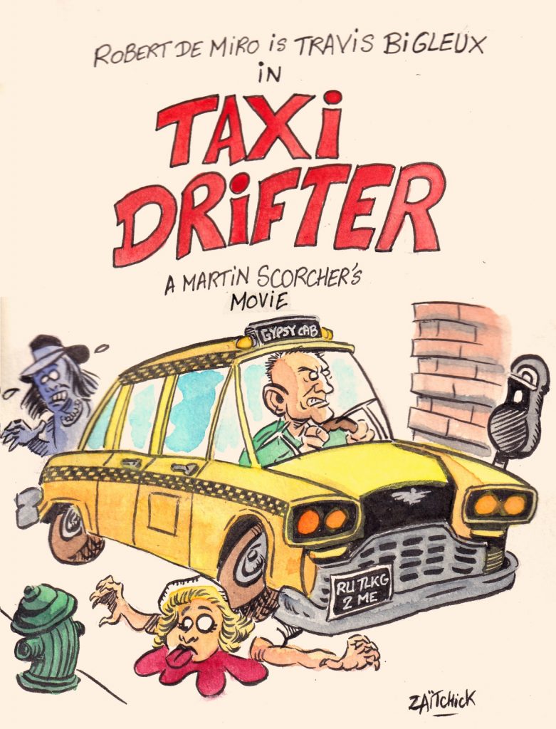 dessin presse humour Taxi Driver image drôle cinéma parodie
