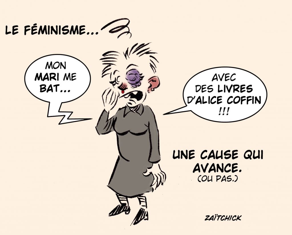 dessin presse humour féminisme Alice Coffin image drôle violences conjugales