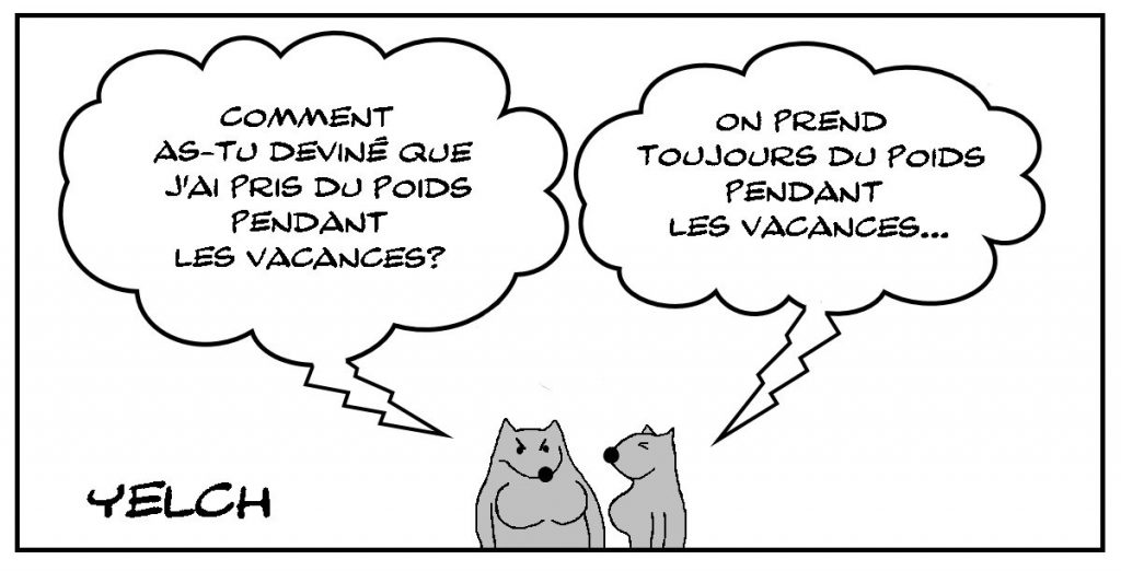 dessins humour vacances image drôle prise de poids