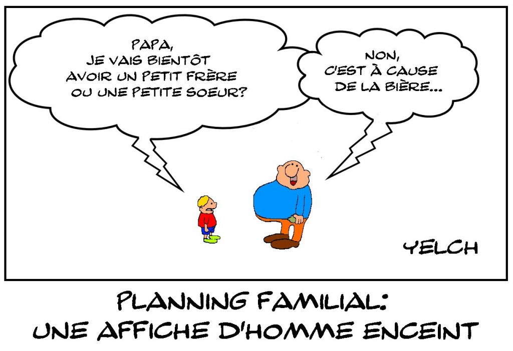 dessins humour Planning Familial image drôle affiche homme enceint