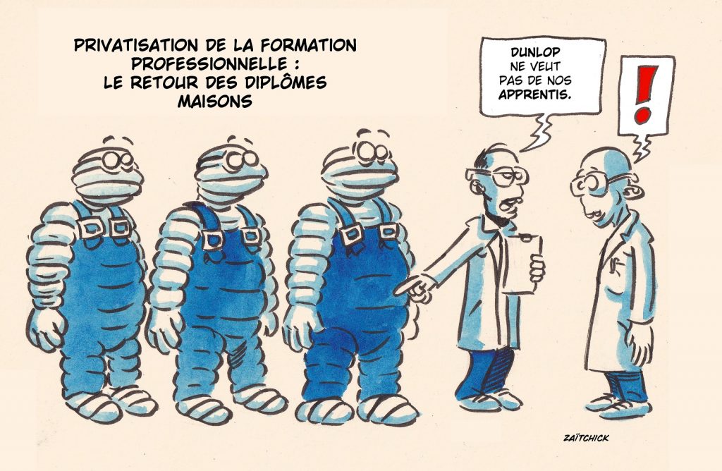 dessin presse humour privatisation image drôle formation professionnelle