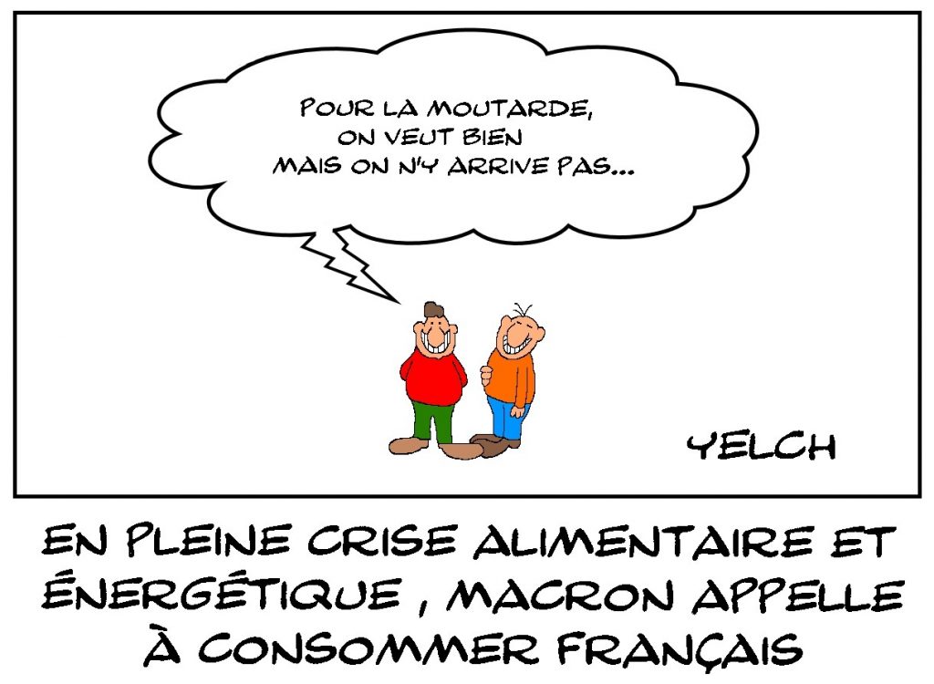 dessins humour Emmanuel Macron image drôle consommer français