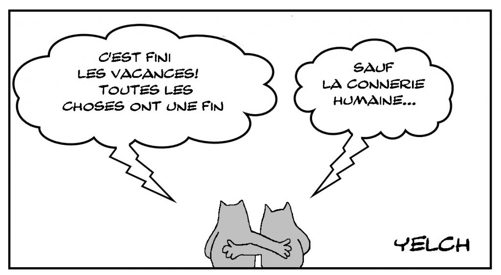 dessins humour fin vacances image drôle connerie humaine