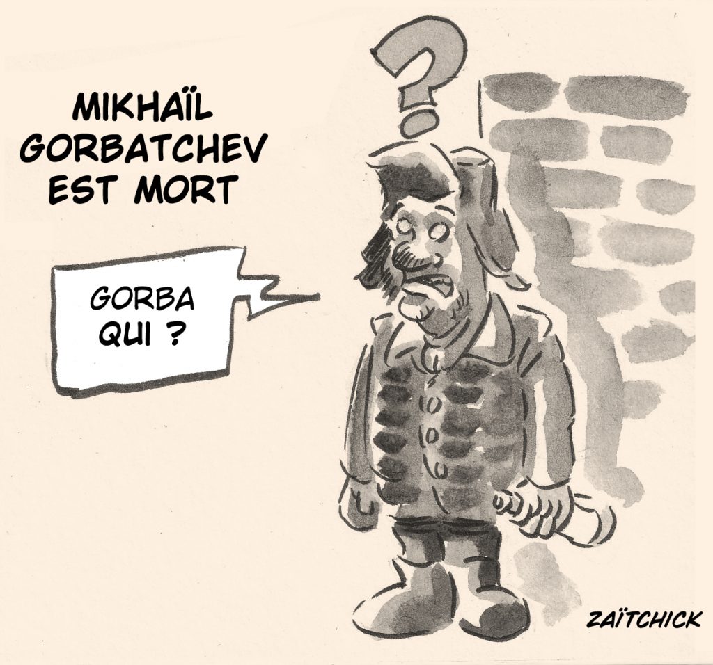 dessin presse humour décès Mikhaïl Gorbatchev image drôle Russie URSS
