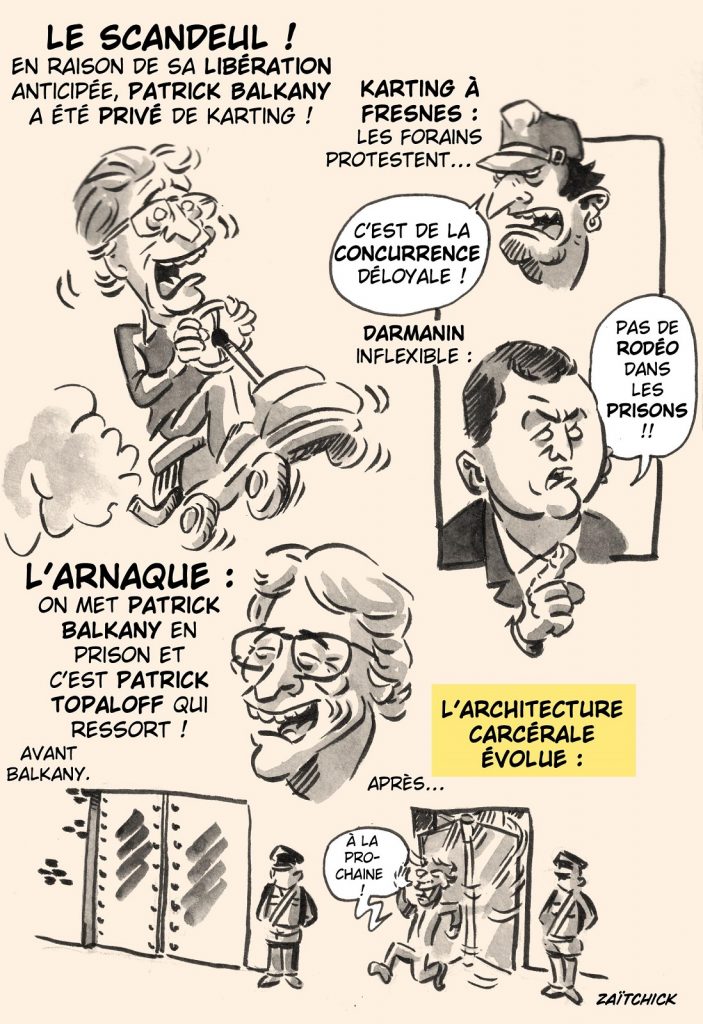 dessin presse humour Kohlantess prison Fresnes image drôle Éric Dupond-Moretti