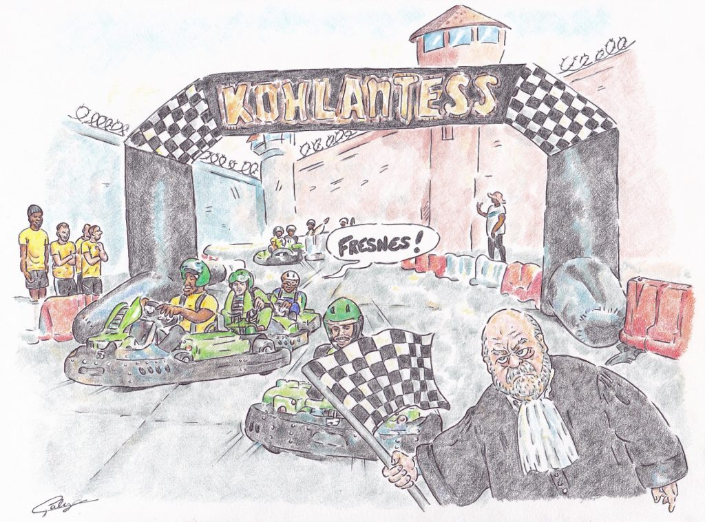 dessin presse humour Kohlantess prison Fresnes image drôle Éric Dupond-Moretti