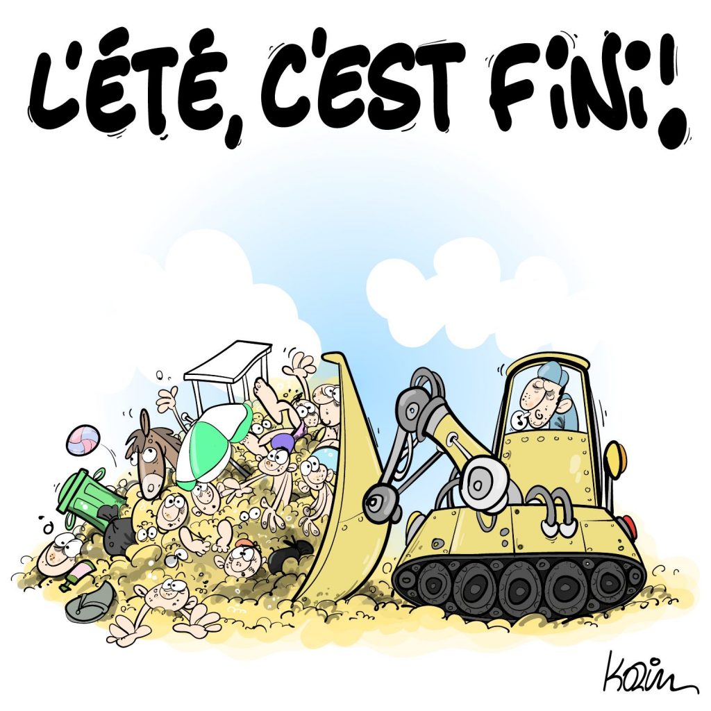 dessin presse humour fin été image drôle vacances