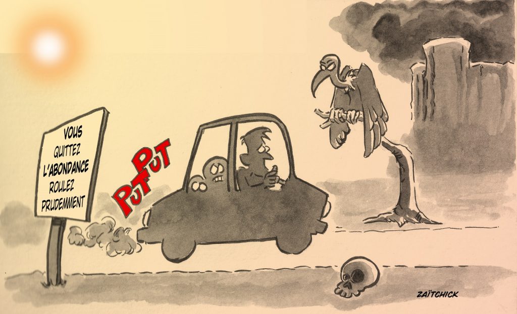 dessin presse humour Emmanuel Macron image drôle fin abondance