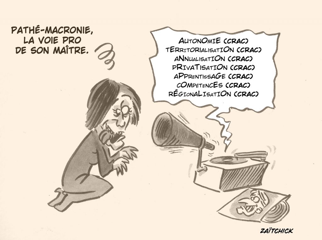 dessin presse humour Carole Grandjean image drôle réforme enseignement professionnel