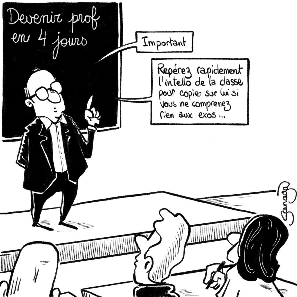 dessin presse humour Éducation Nationale image drôle recrutement professeurs
