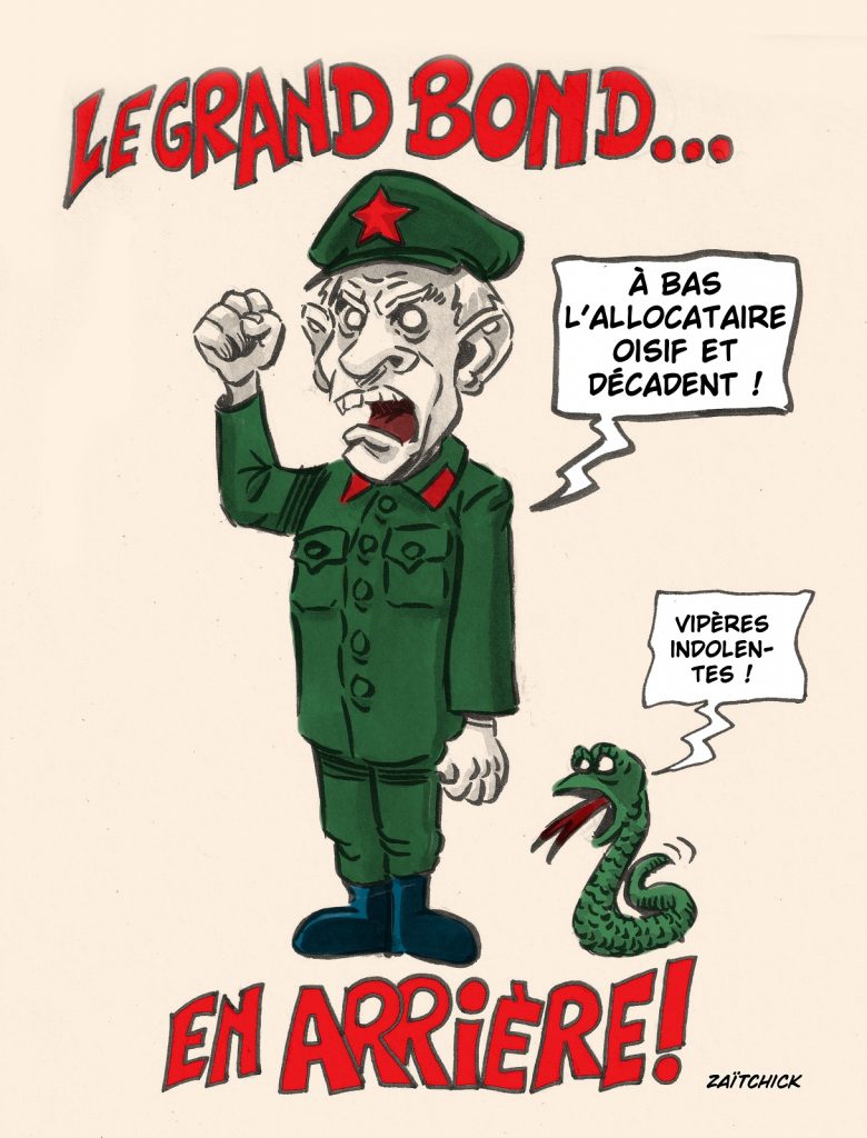 dessin presse humour Fabien Roussel image drôle France des allocs