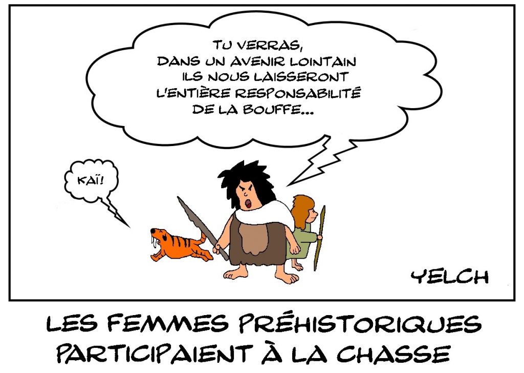 dessins humour femmes préhistoriques image drôle chasse