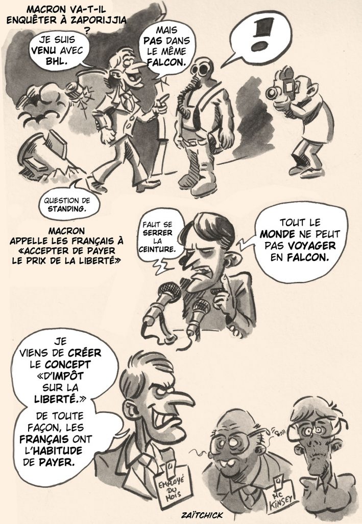 dessin presse humour Emmanuel Macron image drôle prix liberté