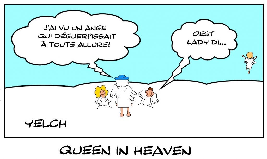 dessins humour décès d’Élizabeth II image drôle