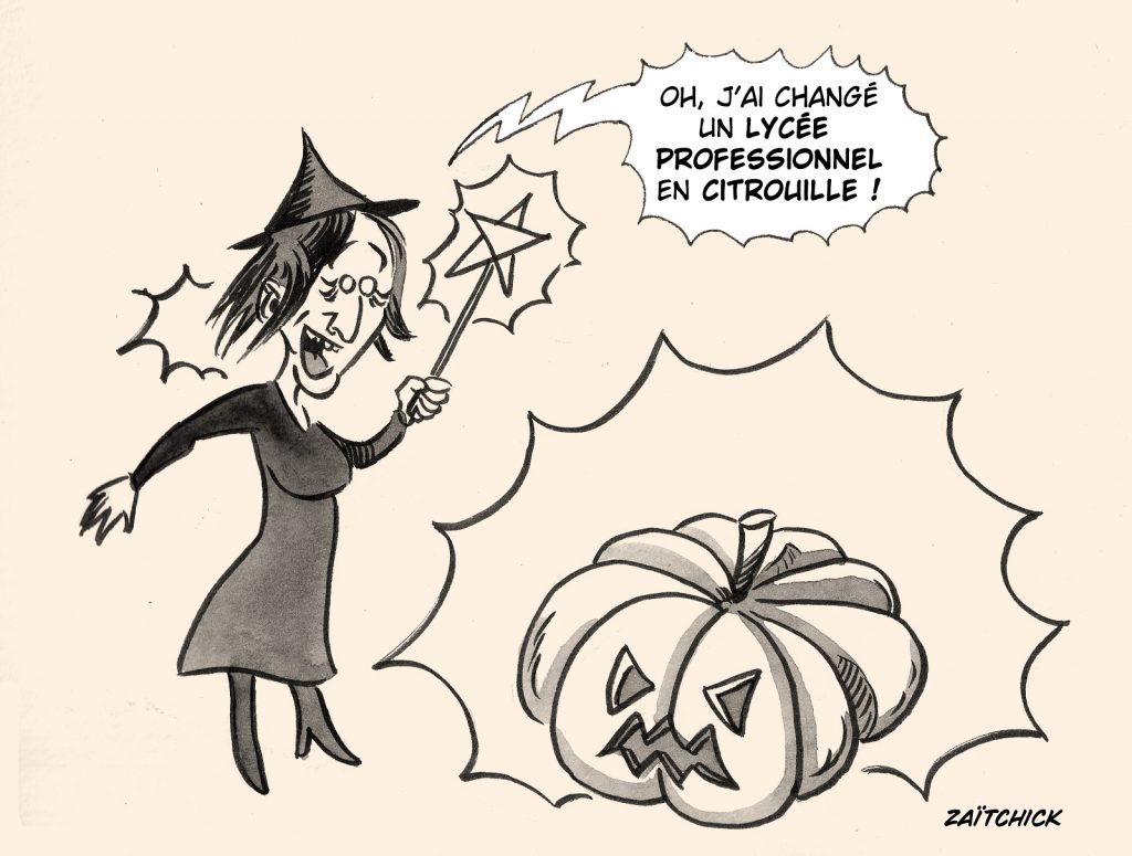 dessin presse humour Carole Grandjean image drôle réforme enseignement professionnel