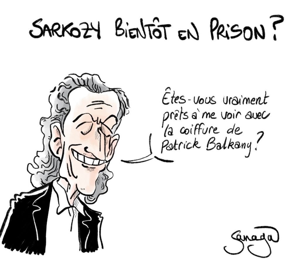 dessin presse humour Nicolas Sarkozy image drôle prison