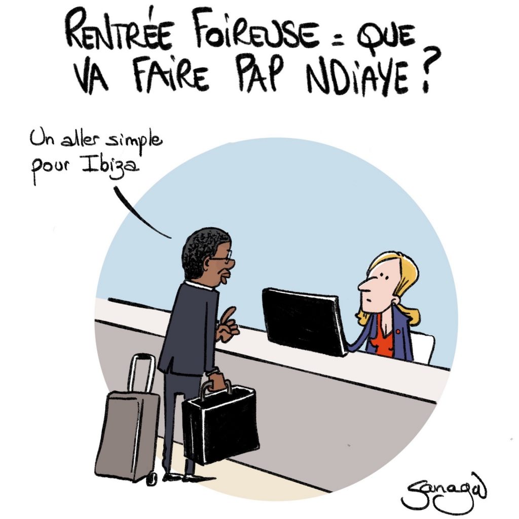 dessin presse humour rentrée foireuse image drôle Pap Ndiaye