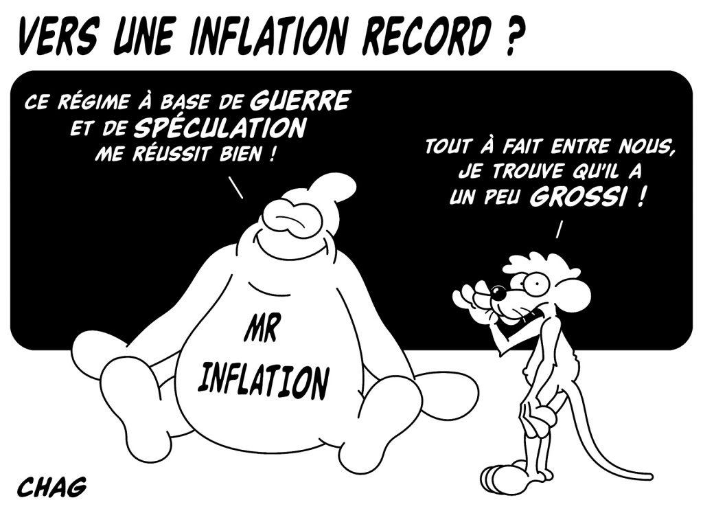 dessin humoristique Mister Inflation image drôle guerre spéculation