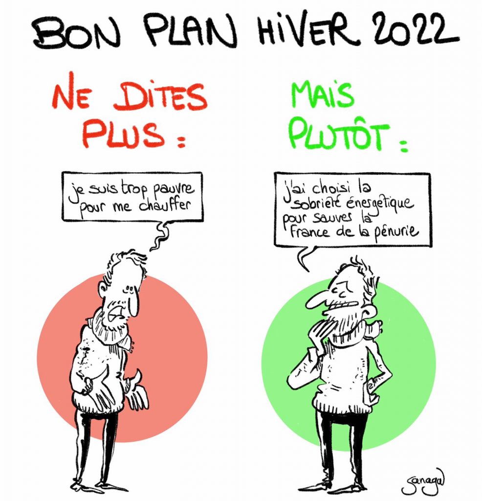 dessin presse humour pauvreté chauffage image drôle sobriété énergétique