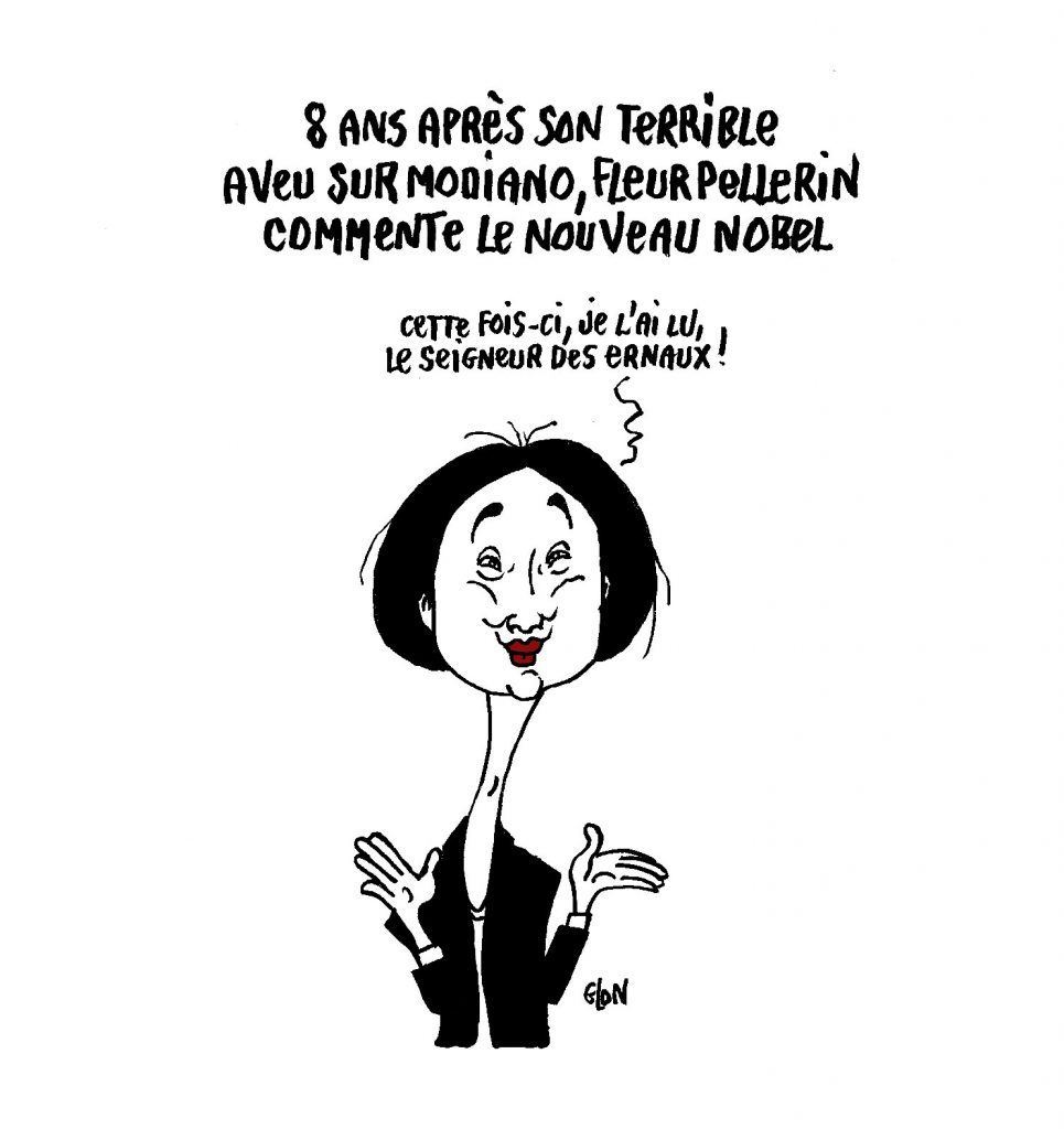 dessin presse humour Fleur Pellerin image drôle Annie Ernaux prix Nobel littérature