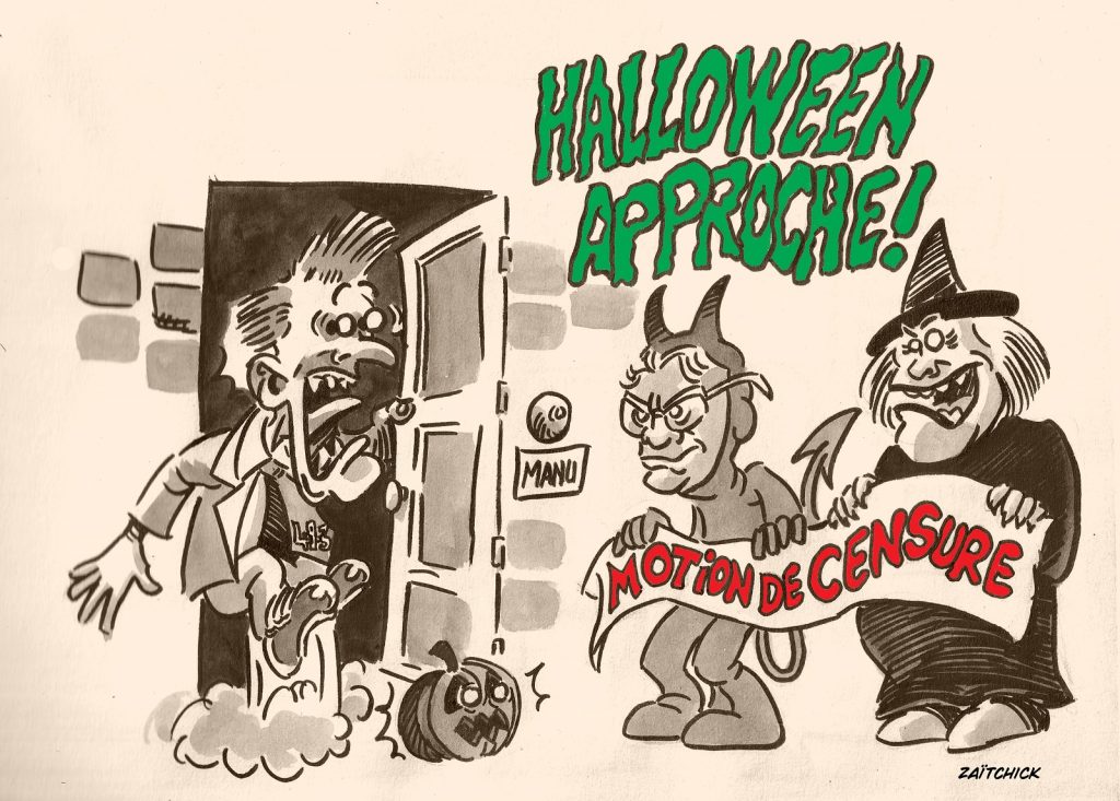 dessin presse humour Halloween image drôle motion censure