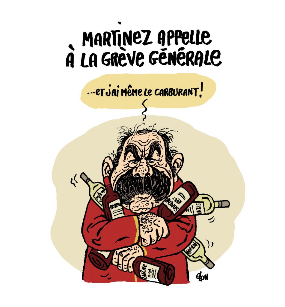 dessin presse humour Philippe Martinez image drôle grève générale