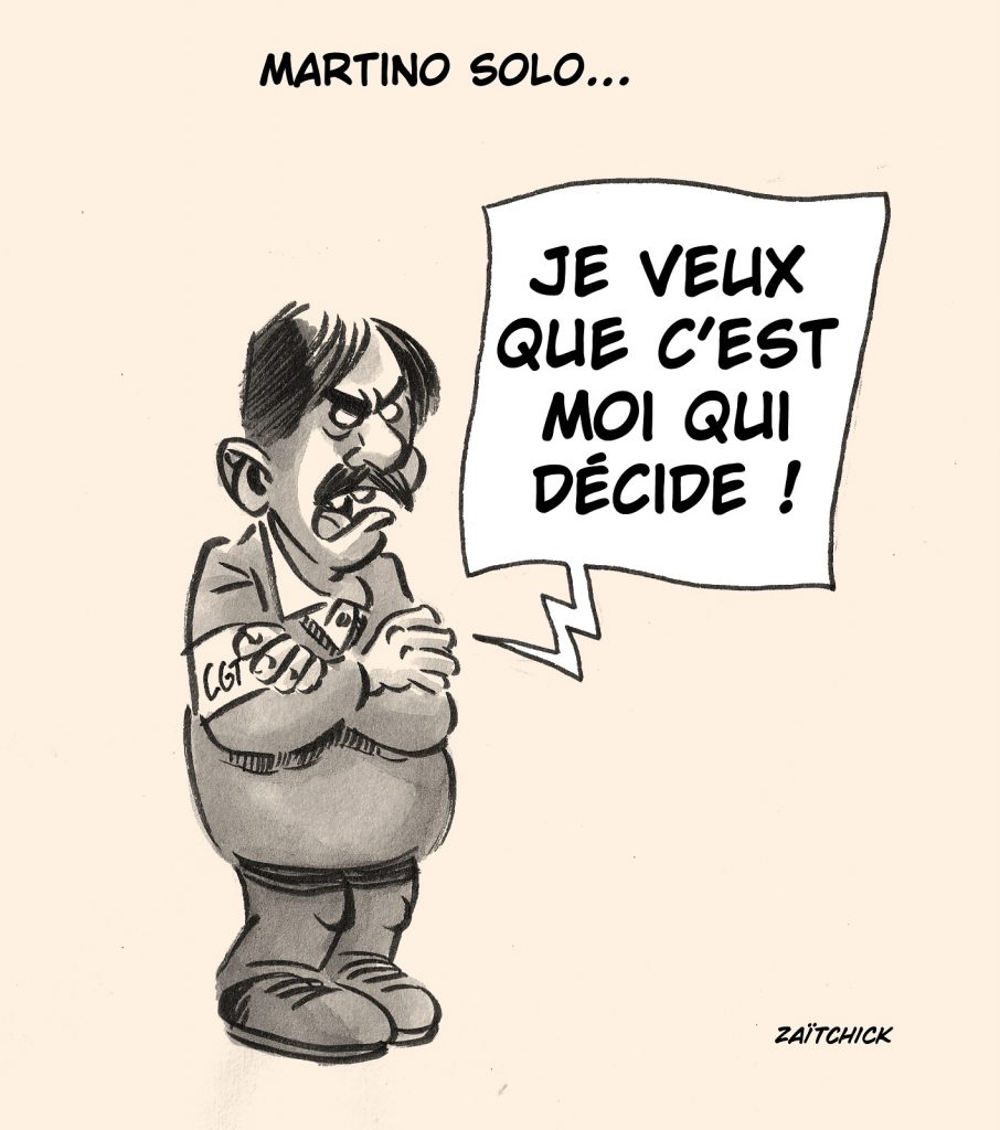 dessin presse humour Philippe Martinez image drôle CGT