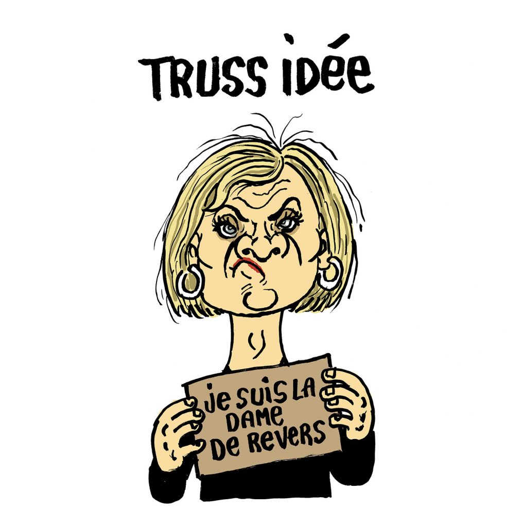 dessin presse humour Angleterre démission image drôle Liz Truss