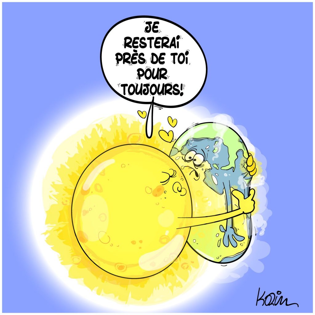 dessin presse humour réchauffement climatique image drôle vague de chaleur automnale