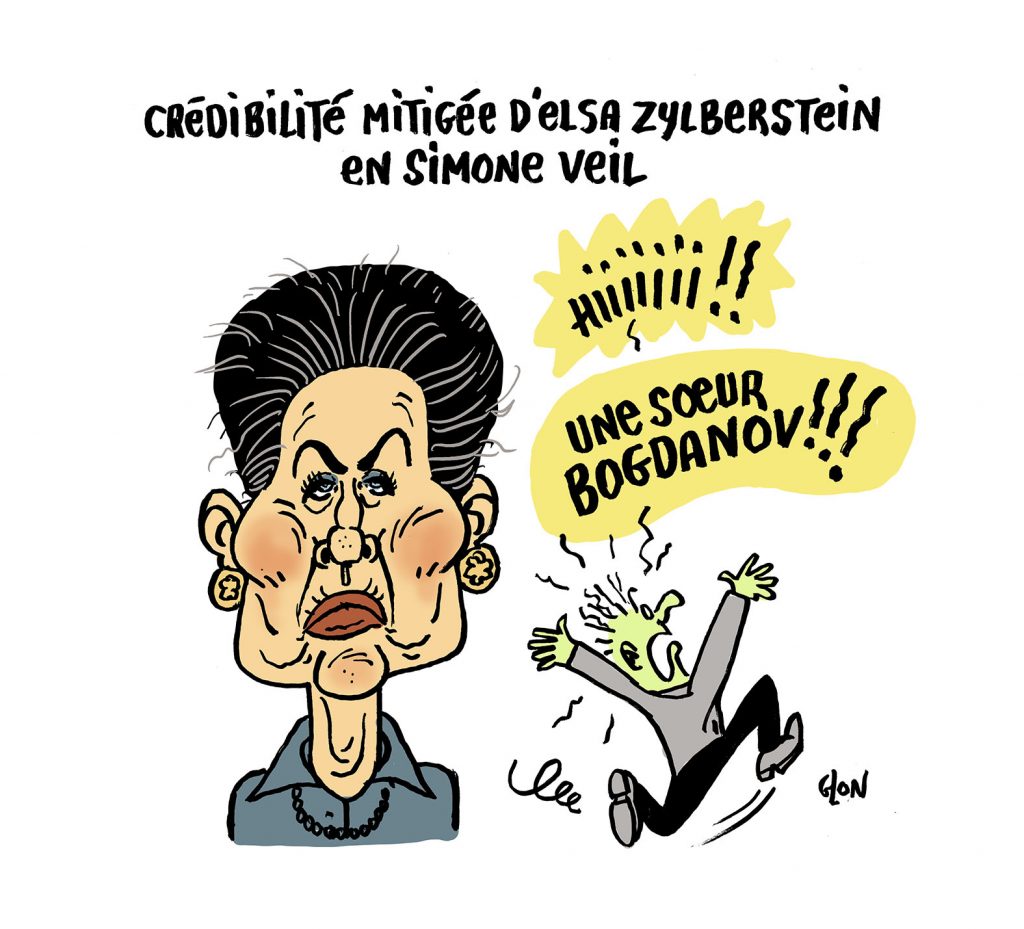 dessin presse humour Elsa Zylberstein image drôle Simone Veil