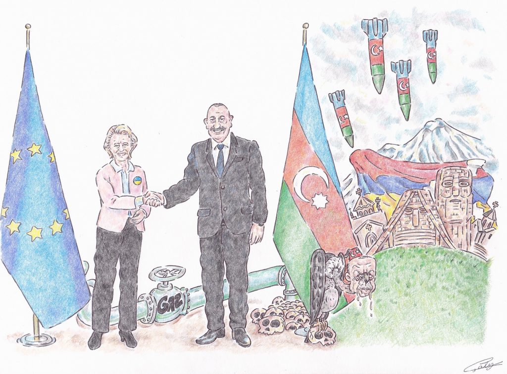 dessin presse humour affrontements image drôle Arménie Azerbaïdjan
