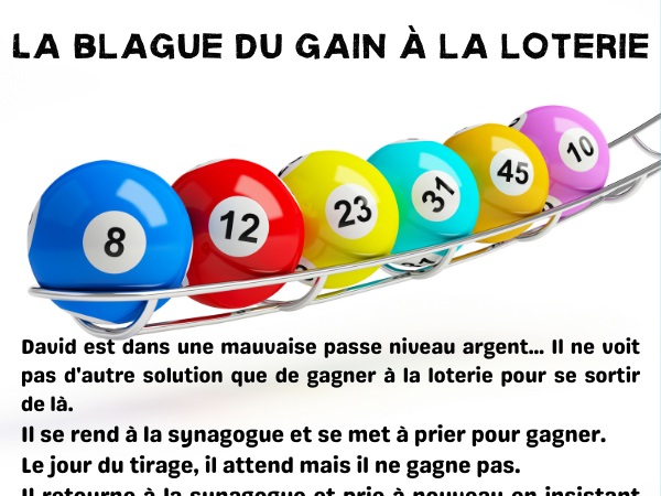 blague ticket de loterie, blague religion, blague dieu, blague loterie, blague synagogue, blague prière, humour drôle