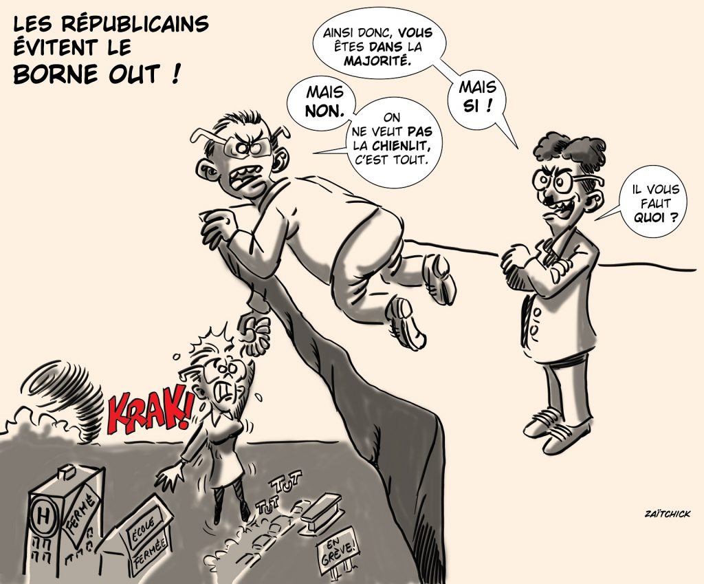 dessin presse humour motion de censure image drôle Les Républicains