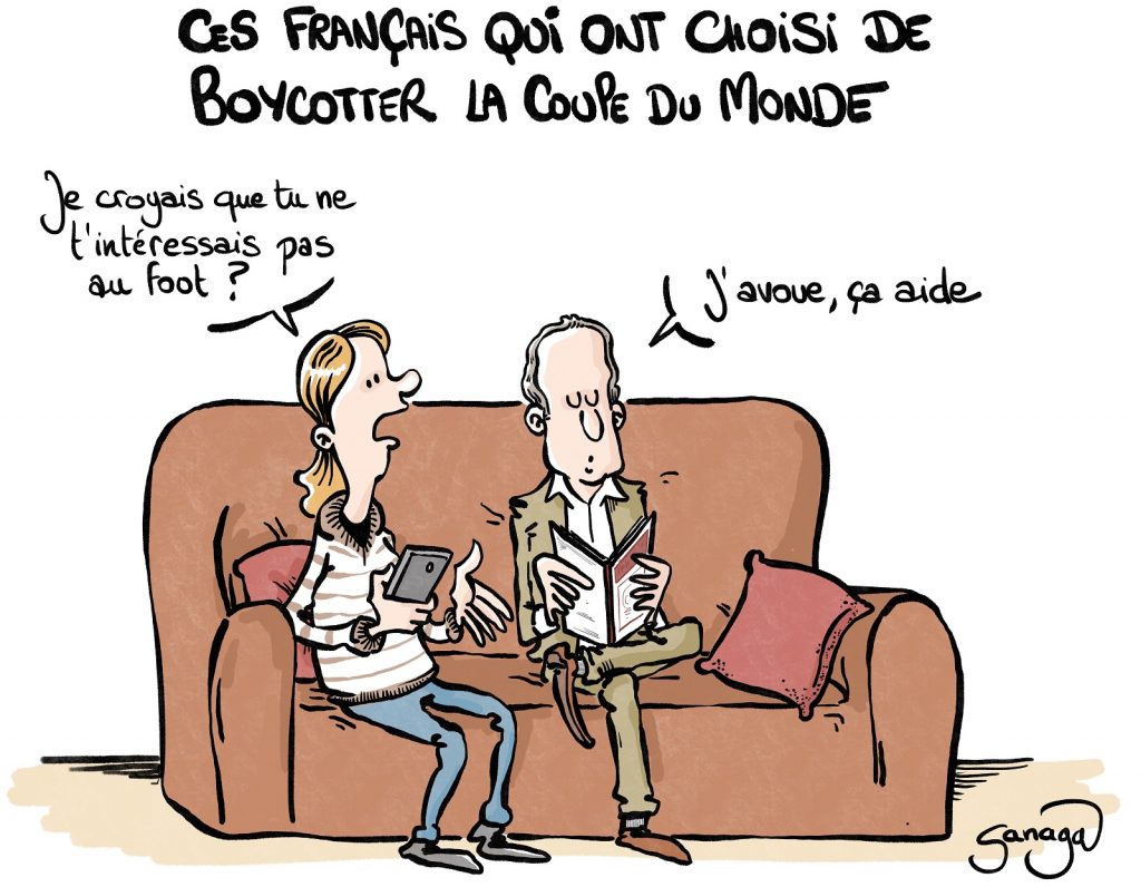 dessin presse humour Français boycott image drôle Coupe du Monde