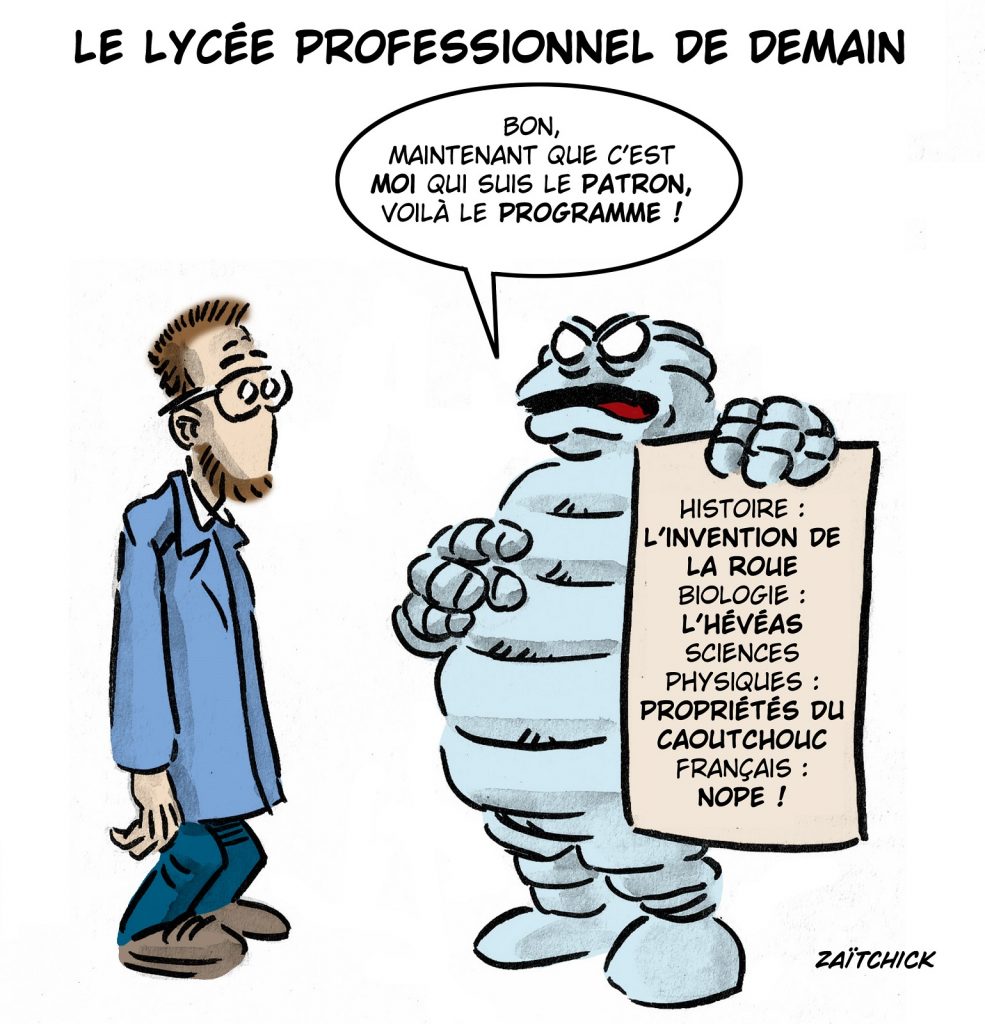 dessin presse humour privatisation image drôle enseignement professionnel