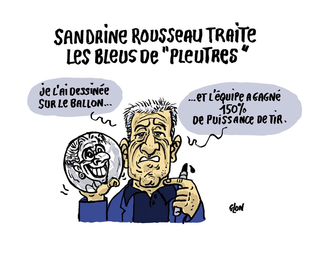 dessin presse humour Sandrine Rousseau image drôle Coupe du Monde