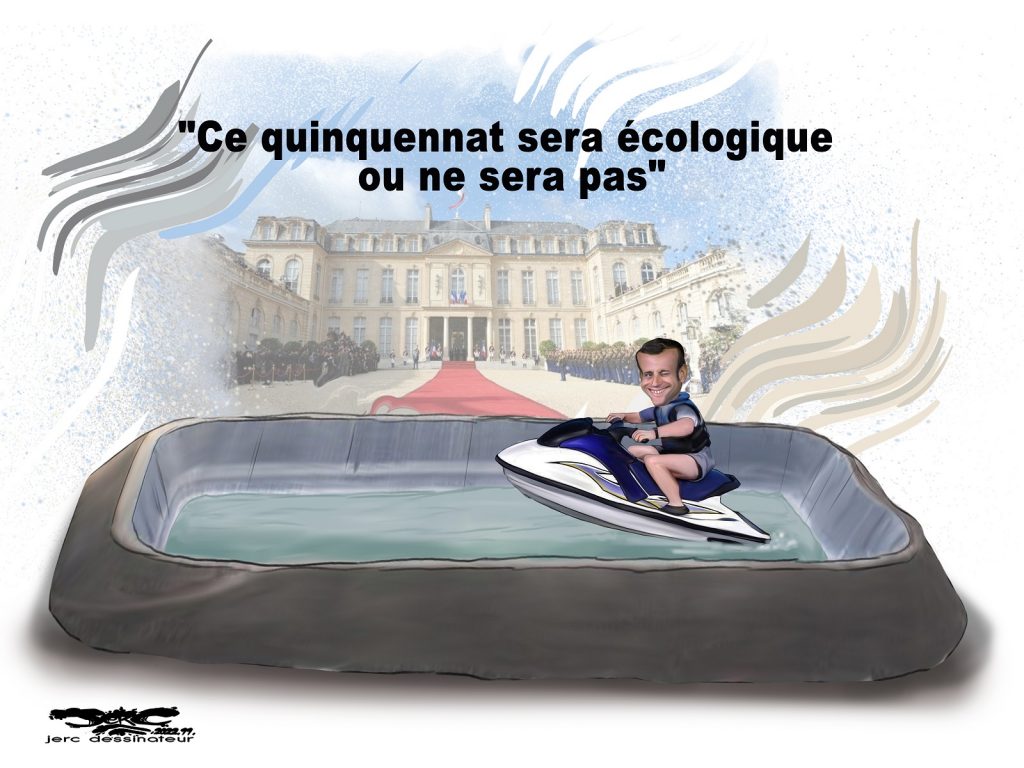 dessin presse humour Emmanuel Macron image drôle méga-bassines