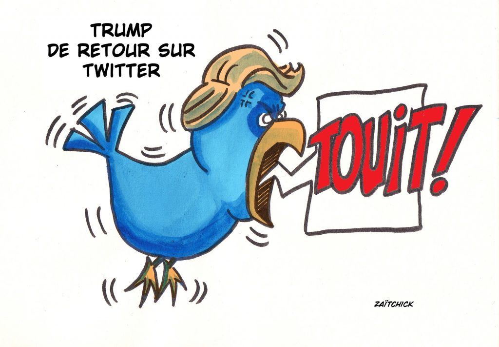 dessin presse humour Donald Trump image drôle Twitter