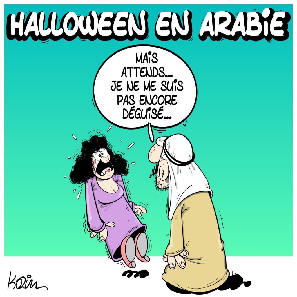dessin presse humour Halloween image drôle Arabie